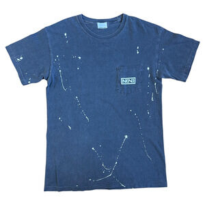 M Number Nine NIN Paint Splatter Pocket Tee